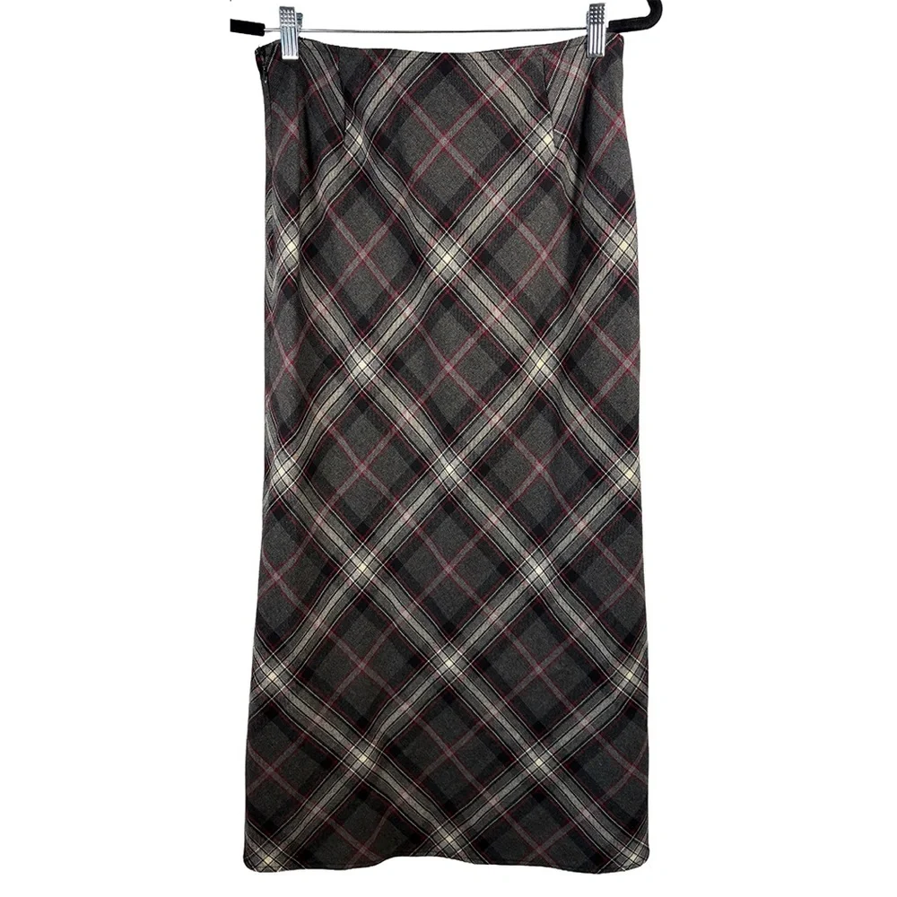 Jones New York Sport Plaid Wool Maxi Skirt | Classic Tartan | Size 12 - Picture 5 of 8